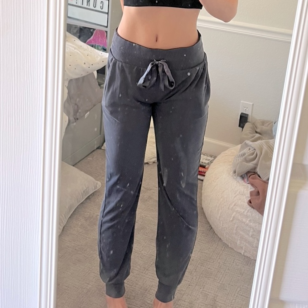 victoria secret velour ribbed jogger
